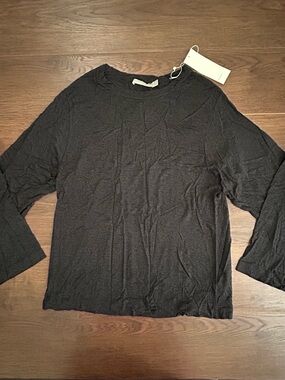 Vince Heathered Gray Soft Long Sleeve Shirt XS